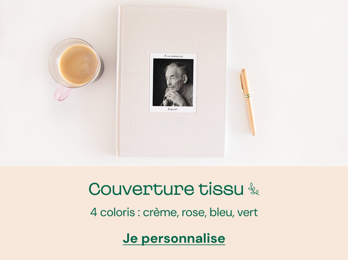 Album photo tissu hommage