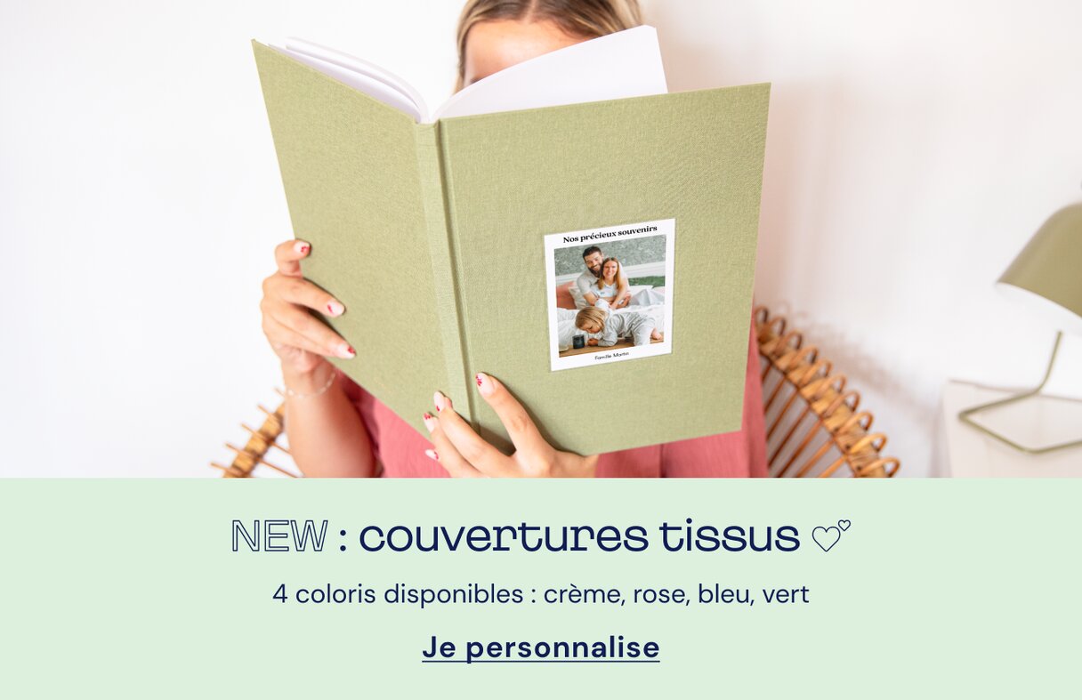 Album photo tissu famille