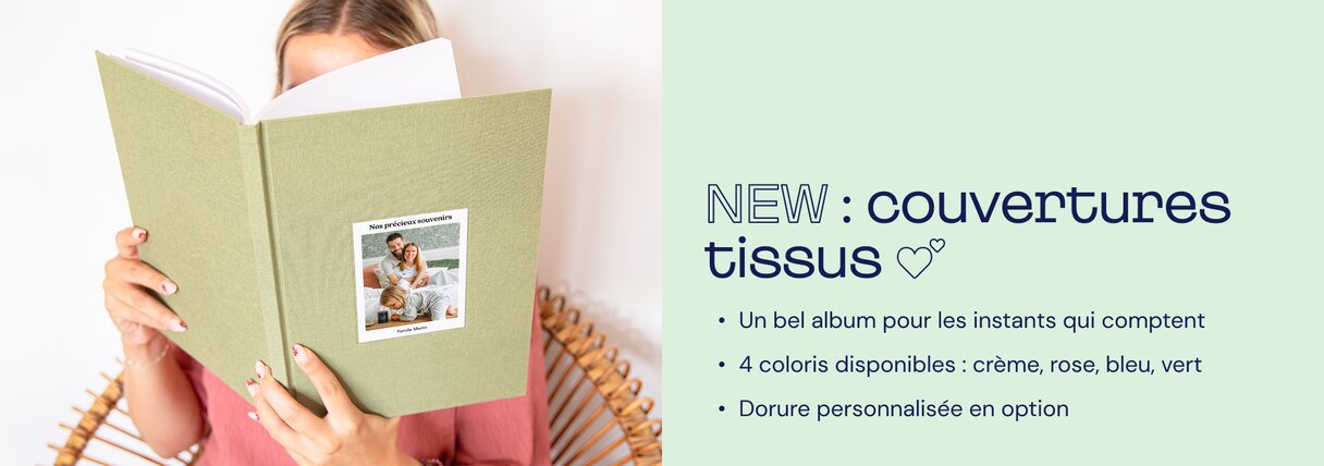Album photo tissu famille