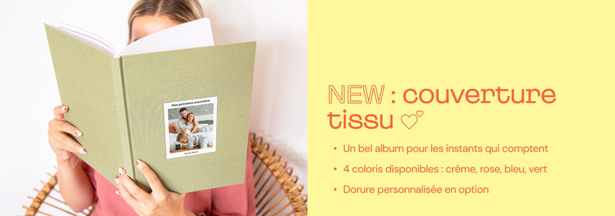 Album photo tissu famille