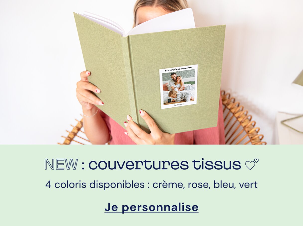 Album photo tissu famille