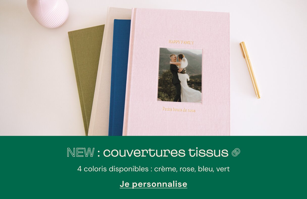 Album photo tissu mariage