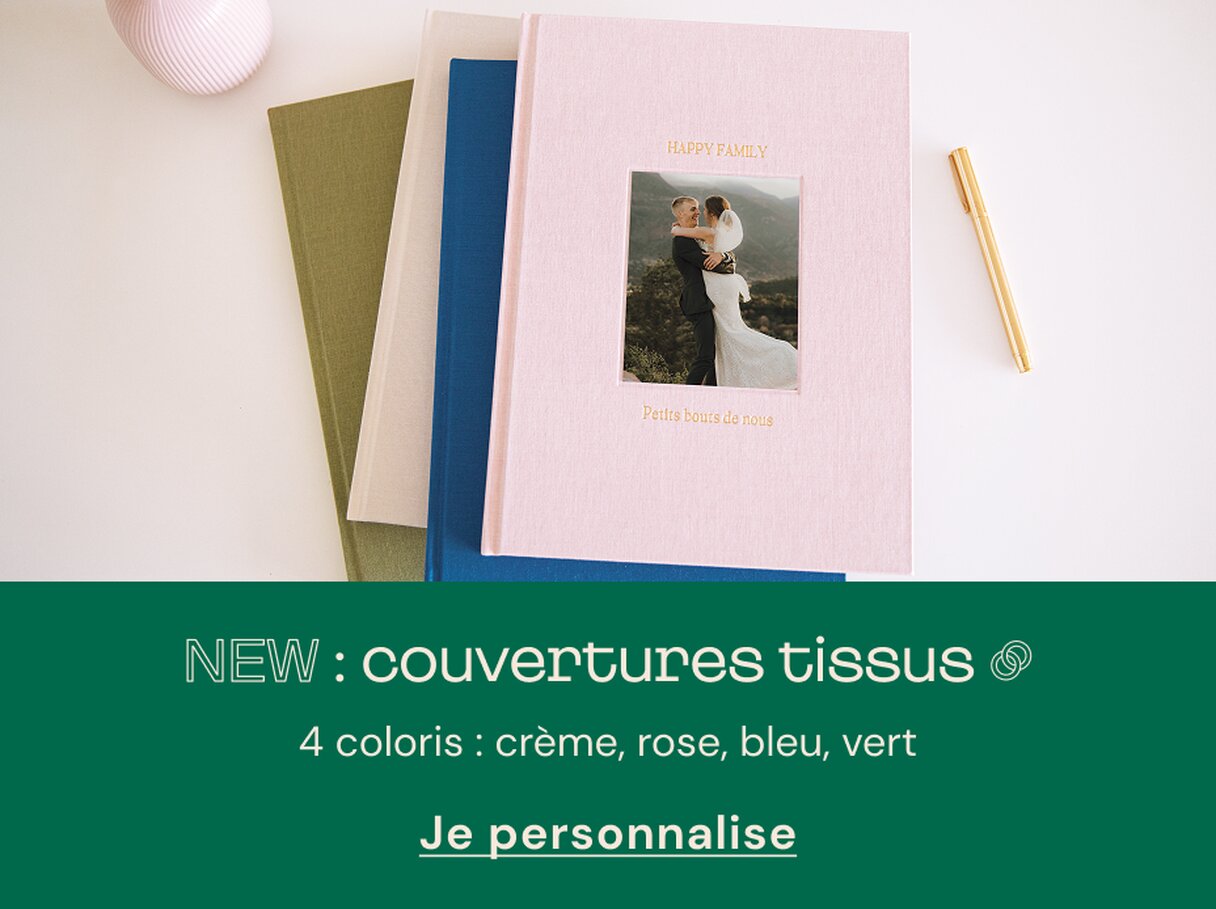 Album photo tissu mariage
