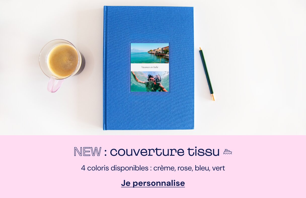 Album photo tissu voyage