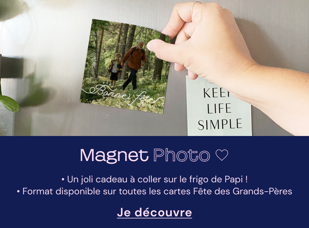 Magnet photo fête des grands-pères