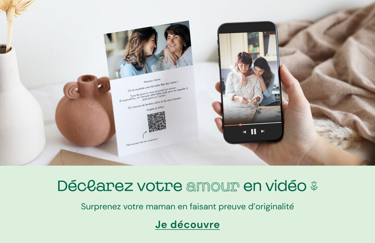 Carte fête des mères avec vidéo