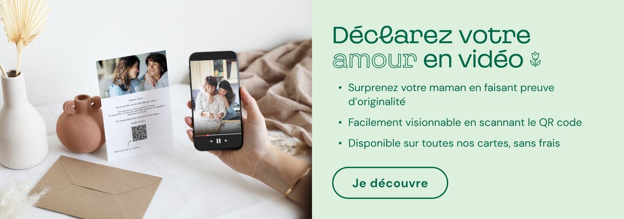 Carte fête des mères avec vidéo