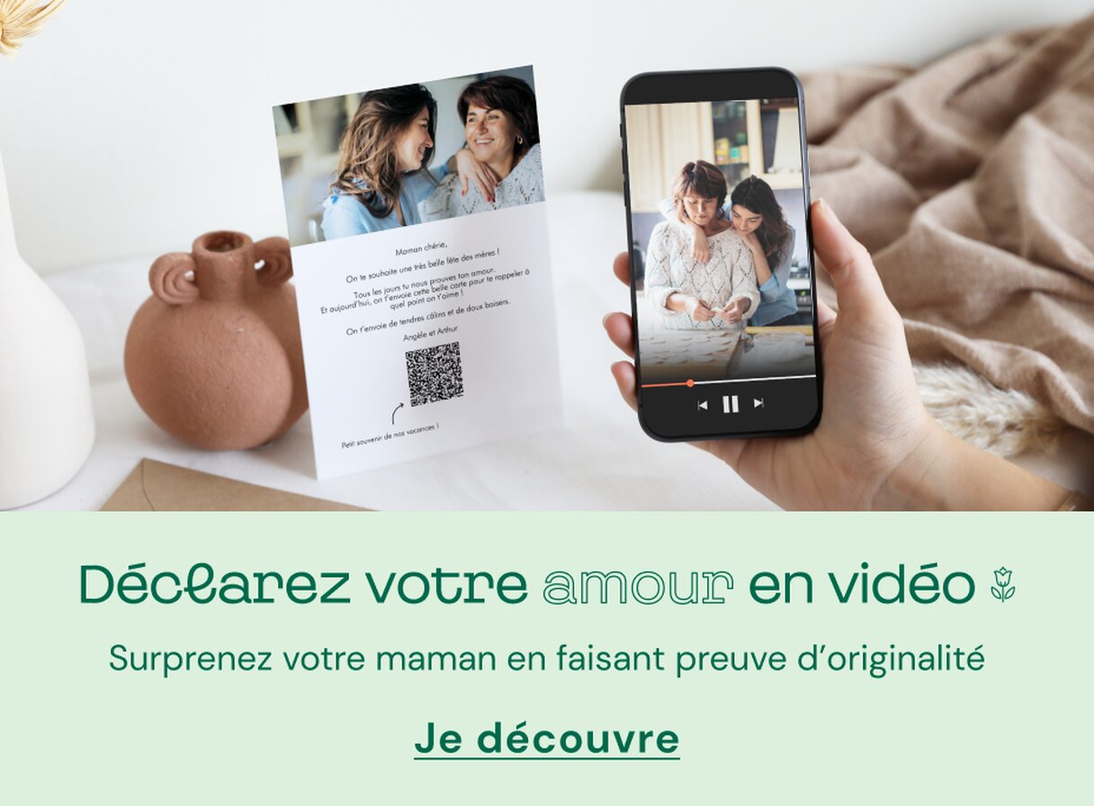 Carte fête des mères avec vidéo