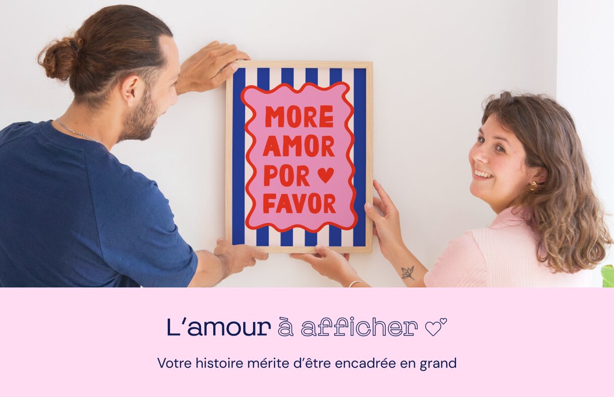 Poster personnalisé affiche couple