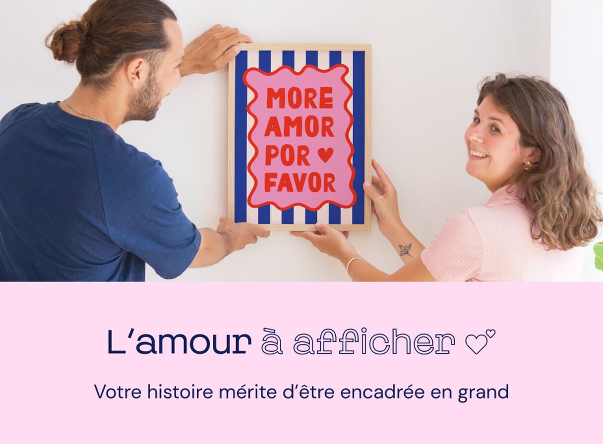 Poster personnalisé affiche couple