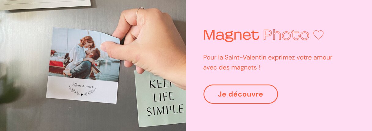 Carte d'amour format magnet