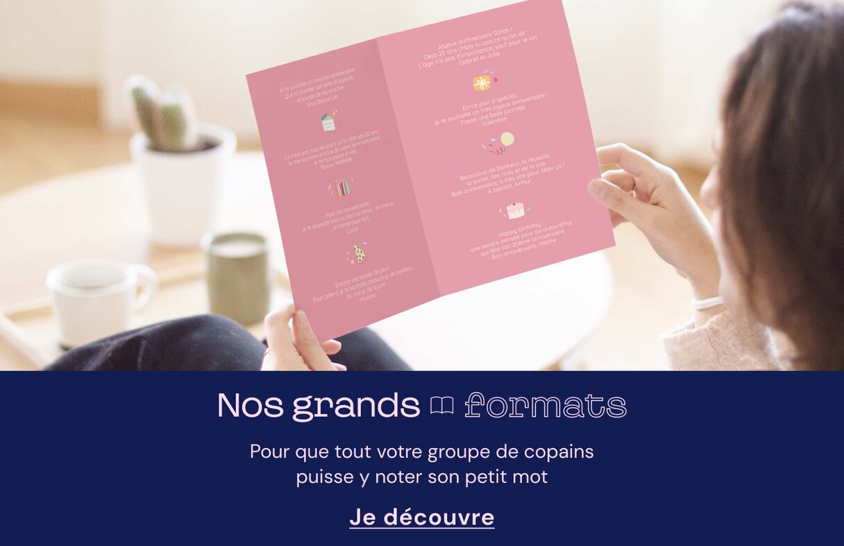 Carte d'anniversaire grand format 