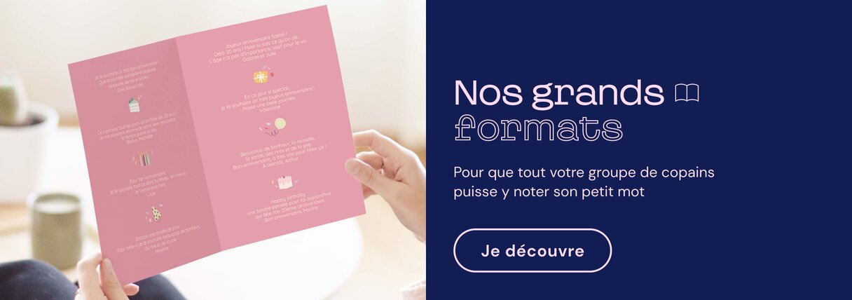 Carte d'anniversaire grand format 