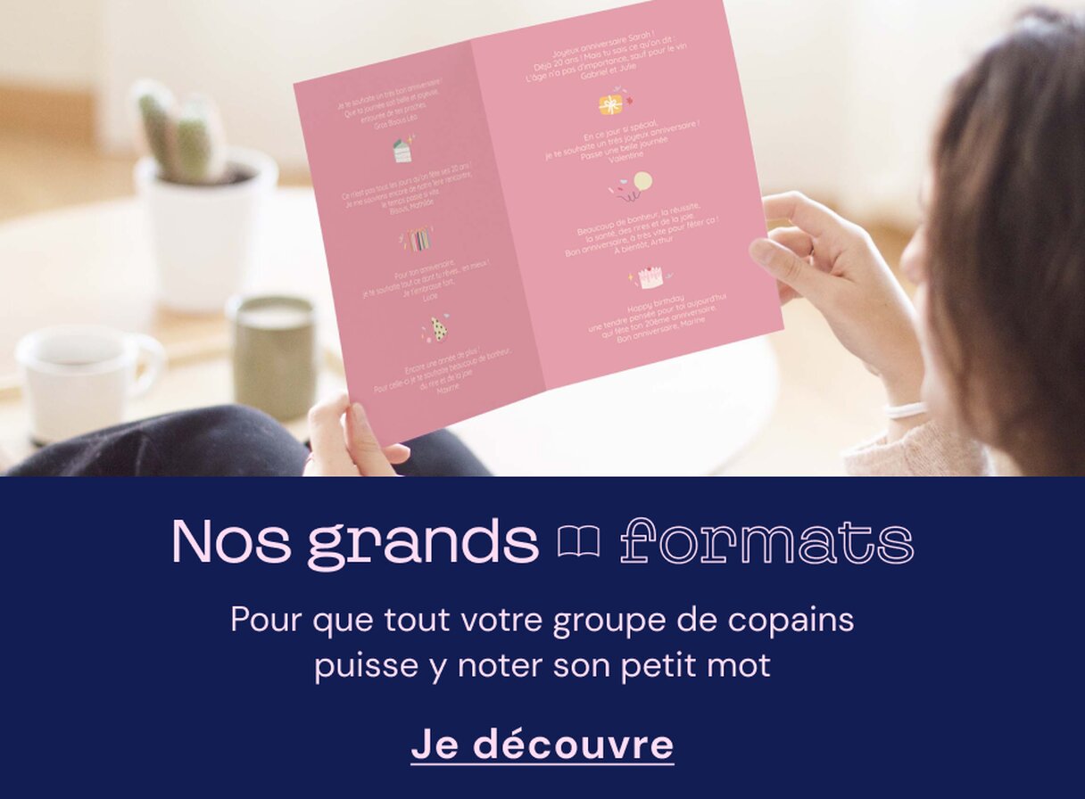 Carte d'anniversaire grand format 