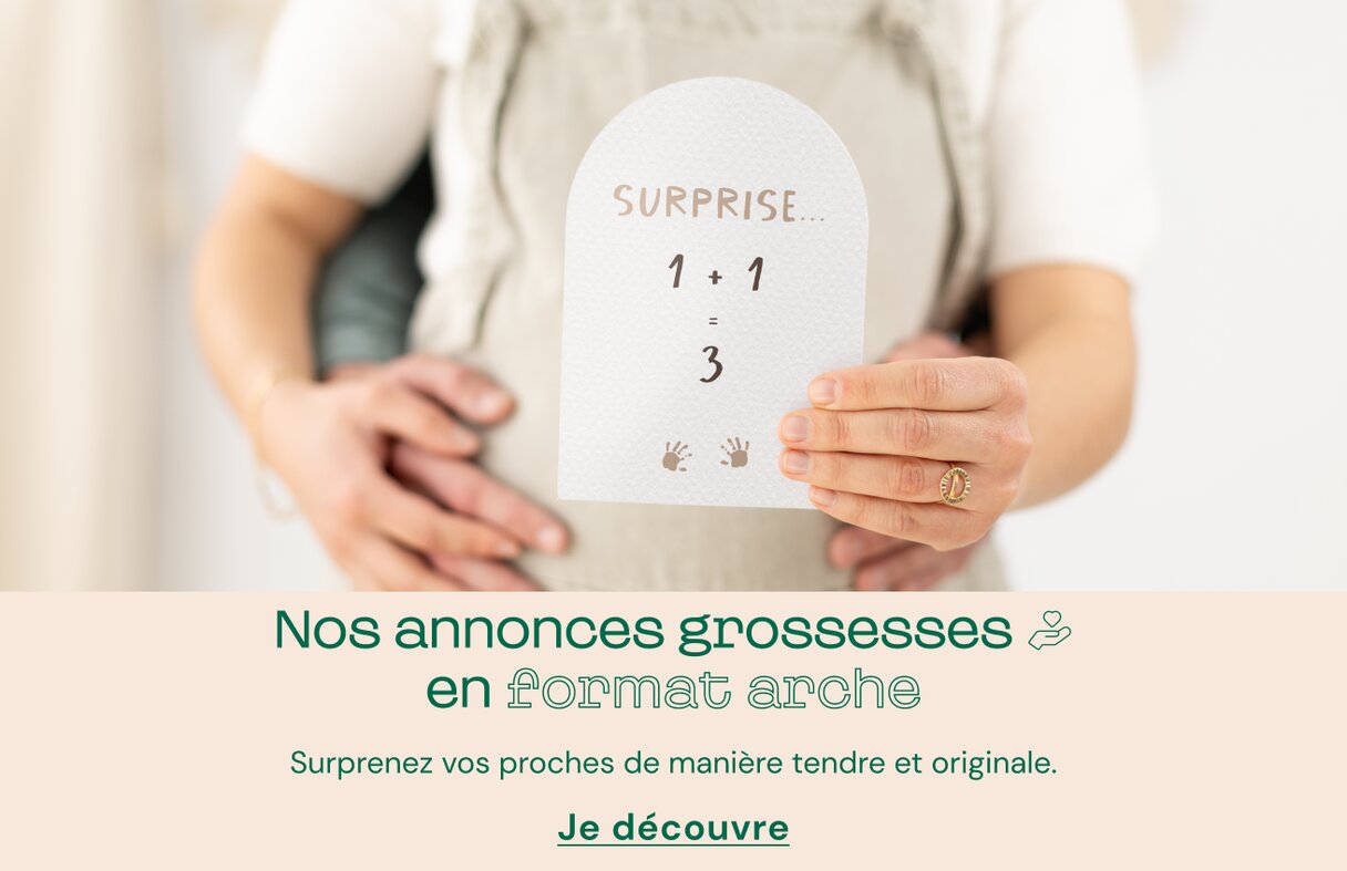 Carte annonce grossesse format arche
