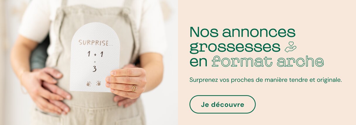 Carte annonce grossesse format arche