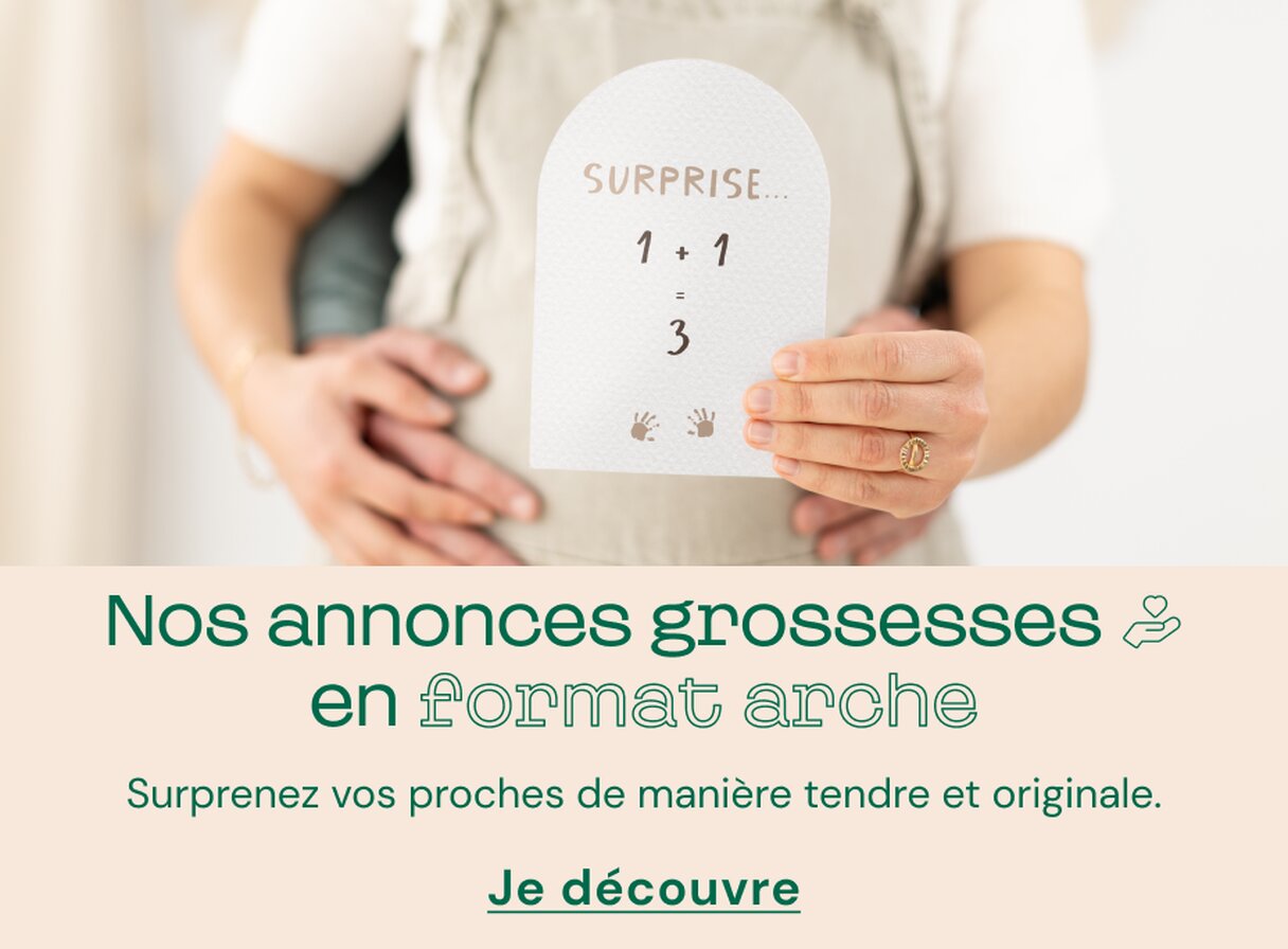 Carte annonce grossesse format arche