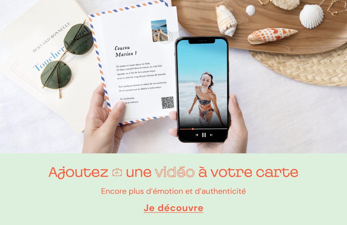 Carte postale avec vidéo