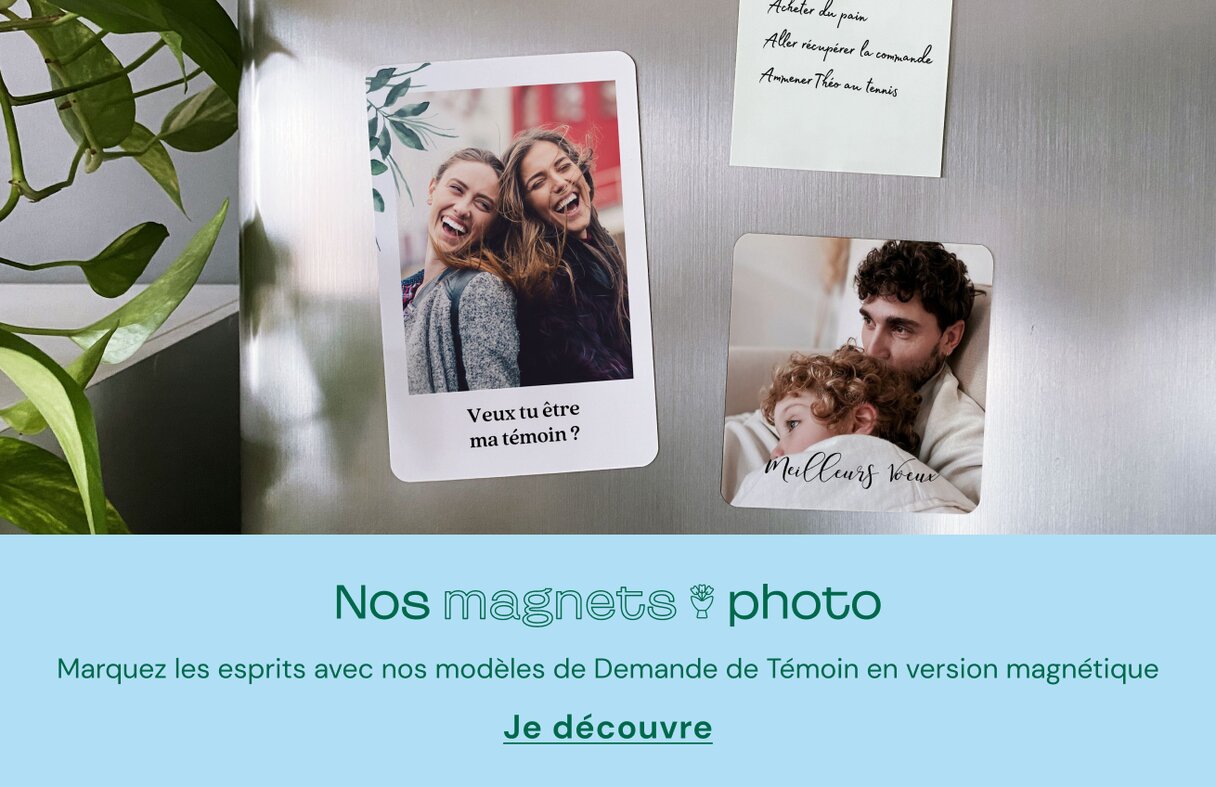 Magnet photo demande de témoin mariage