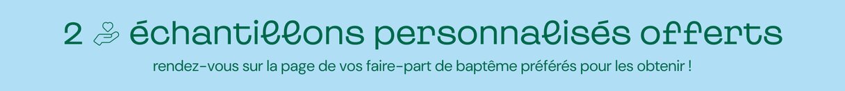 Echantillon faire-part baptême personnalisé offert