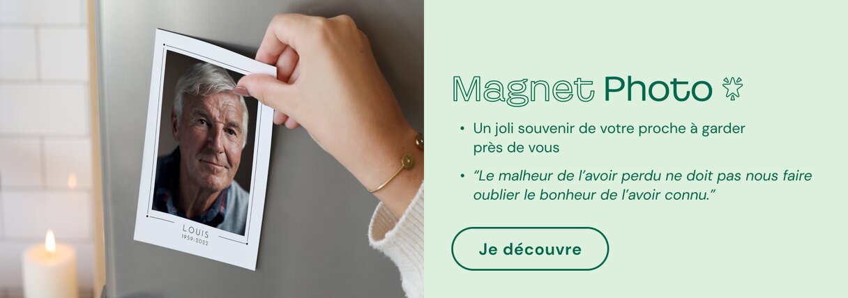 Faire-part décès magnet