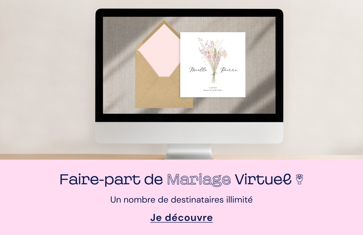 Faire-part mariage virtuel