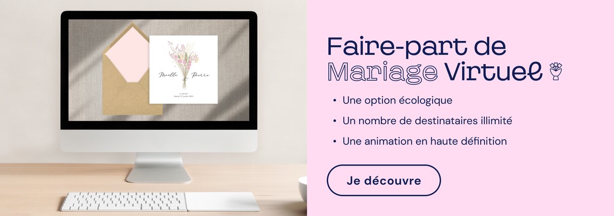 Faire-part mariage virtuel
