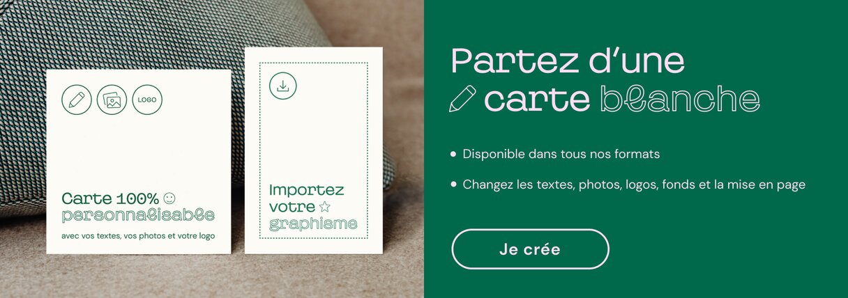 Cartes 100% personnalisables