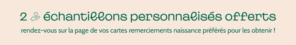 Echantillon personnalisé offert