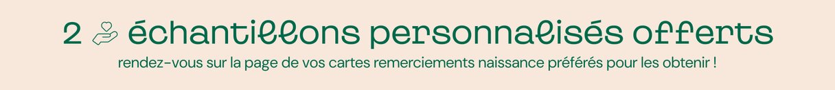 Echantillon personnalisé offert