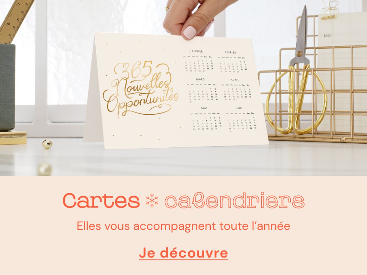 Carte calendrier voeux