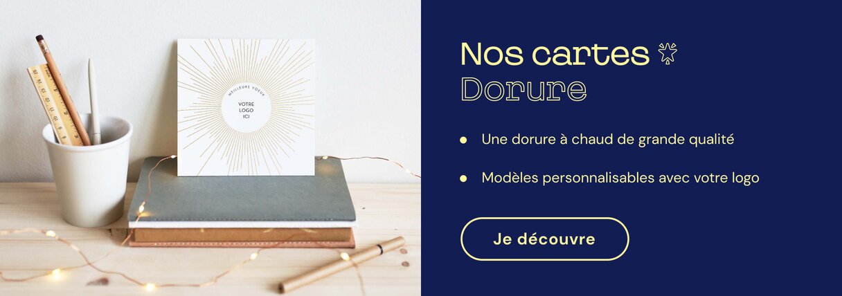 Carte de vœux avec dorure