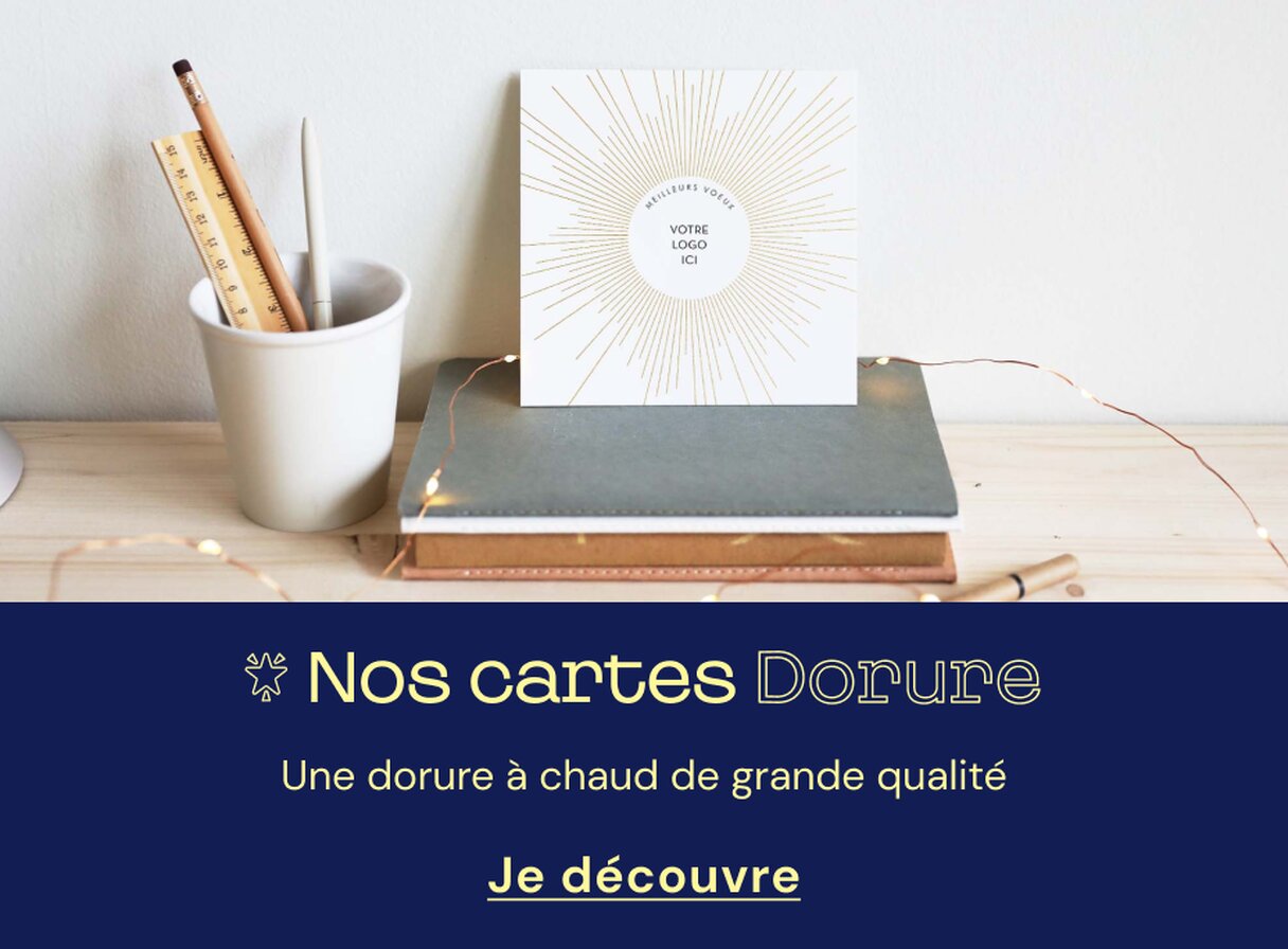 Carte de vœux avec dorure