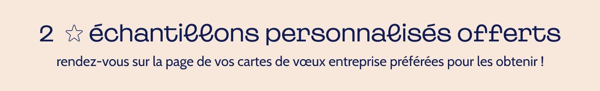 Un échantillon personnalisé offert