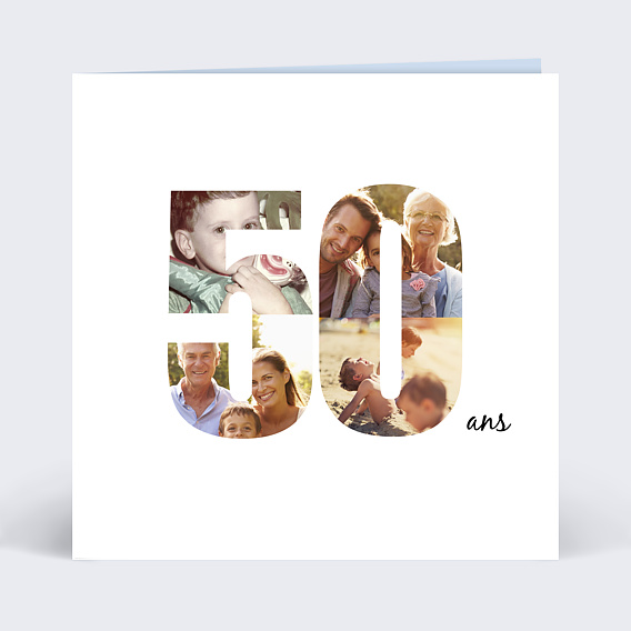 Invitation anniversaire Photos 50 ans