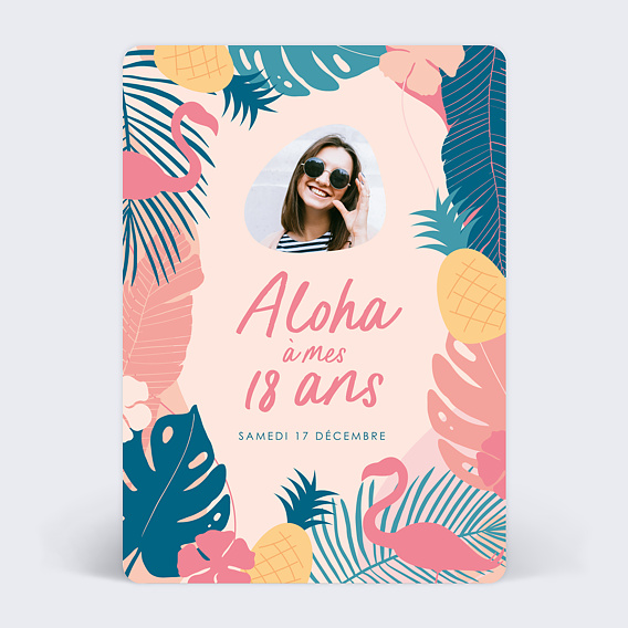 Invitation anniversaire Aloha