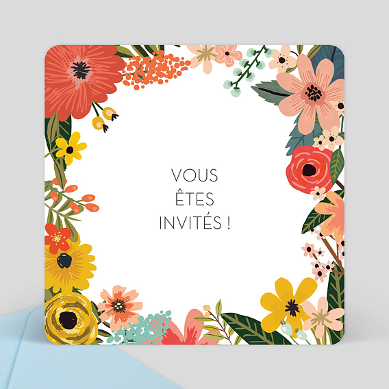 Invitation Anniversaire Bouquet Printanier