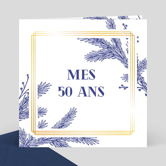 Invitation Anniversaire Adulte Anniversaire Cadre Gravure Dorure