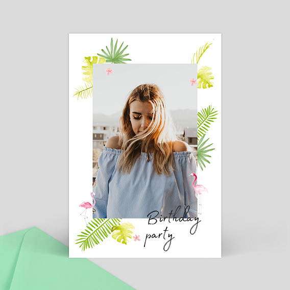 Invitation Anniversaire Adulte Tropical