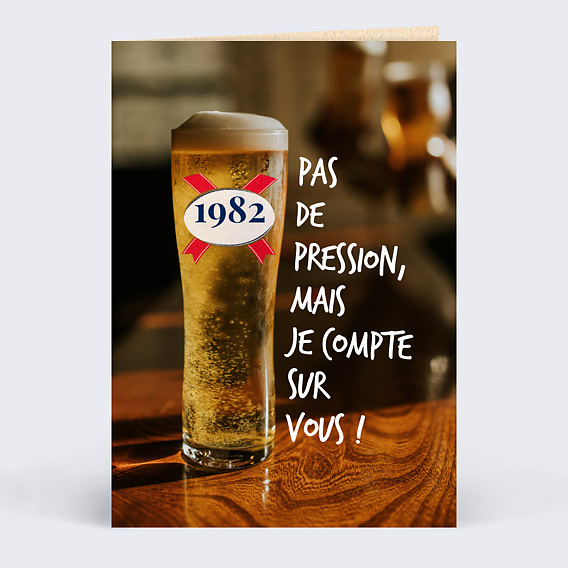 Invitation anniversaire Bière Pression