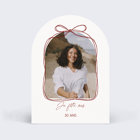 Invitation anniversaire Cadre noué