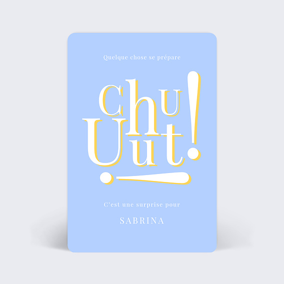 Invitation Anniversaire Adulte Chuut (Bleu)