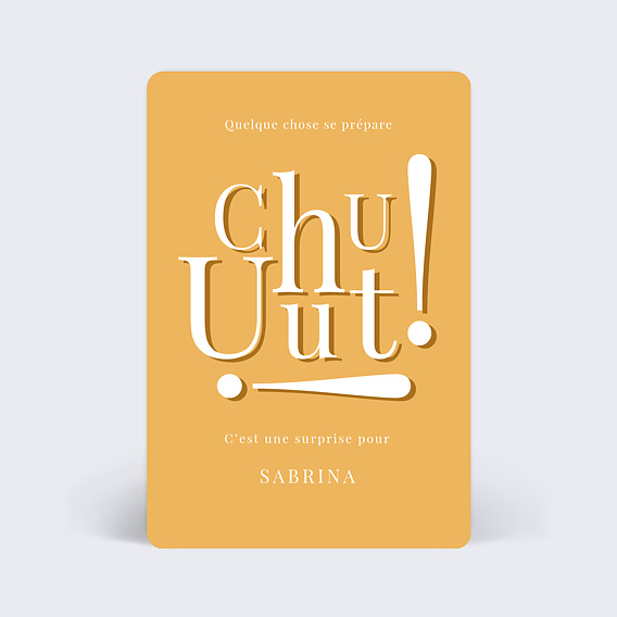 Invitation Anniversaire Adulte Chuut  (Orange)
