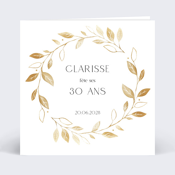 Invitation anniversaire Couronne chic