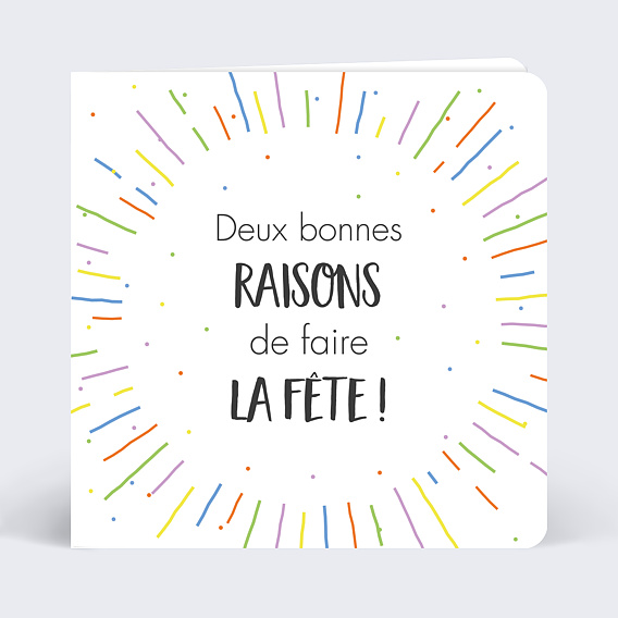 Invitation Anniversaire Adulte Deux Anniversaires Popcarte