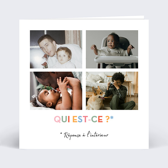 Invitation anniversaire Devinette colorée 4