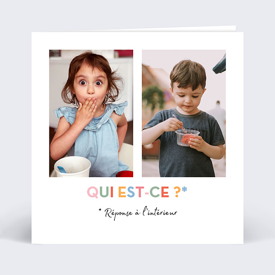 Invitation anniversaire Devinette Colorée Multi Anniversaire