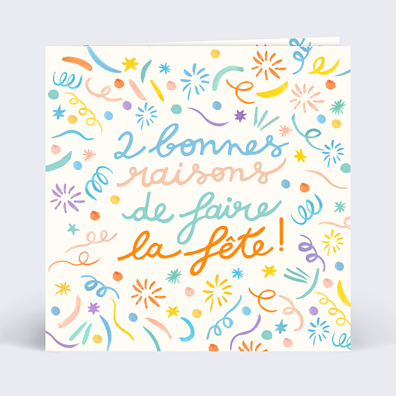 Invitation anniversaire Duo