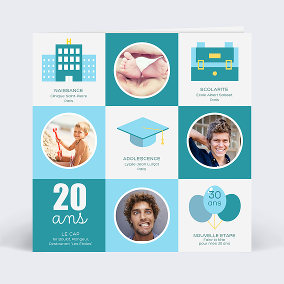 Invitation Anniversaire Adulte Evolution