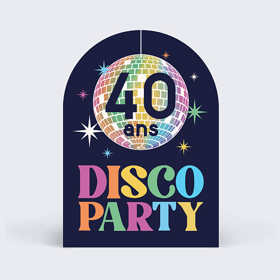 Invitation anniversaire Fête disco
